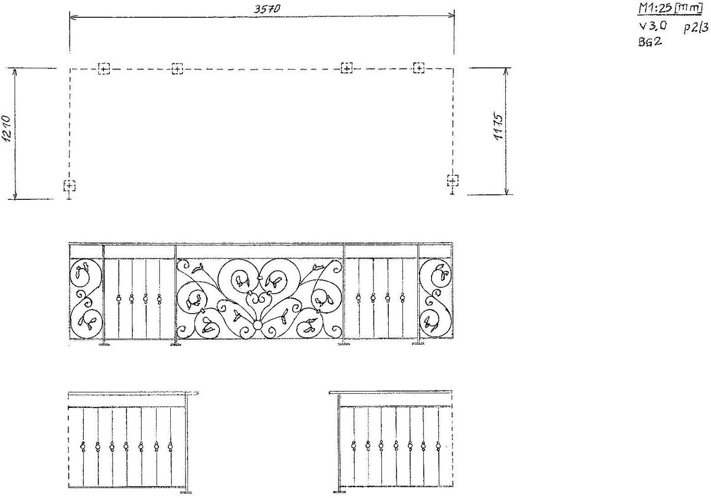 13 Wrought iron railing ``Prestbury``